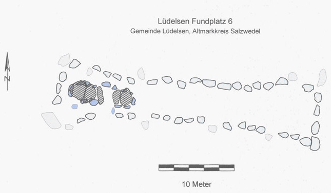 Plan des "Königsgrabes" Lüdelsen 6